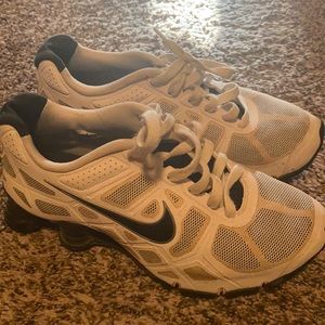 White & Black Nike Shox Turbo